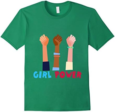 Mens Girl Power Great Feminist T-Shirt XL Kelly Green