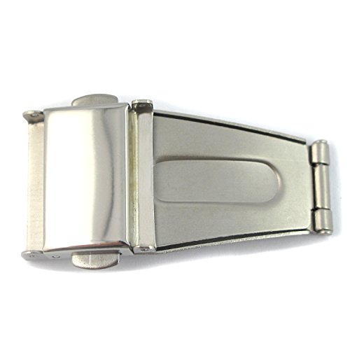 YouYouPifa Silver Watch Band Buckle Single Folding Safety Clasp Snaps-20mm
