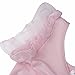 FEESHOW Kids Girls' Ruffle Flutter Sleeve Gymnastic Leotard Ballet Tutu Dress Skirt Princess Dance wear Costumes Pink 5-6