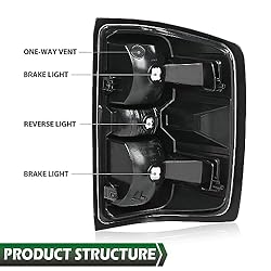 GRAND ORANGE Rear Tail Lights w/Bulb Compatible