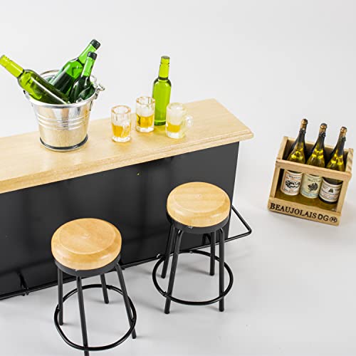 112 Miniature Beer Set Mini House Bar Red Wine Basket with Beers