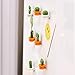 SUJING 6pcs Cute Succulent Plant Magnetic Refrigerator Magnets Cute Home Decor Refrigerator Stickers Creative Notice Message Magnetic Stickers Gift (White)