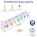 Muchengbao 2 Pack 7 Days Pill Cases ，Weekly Pill Organizer 7 Day Pill Box Large Compartment for Travel Vitamin