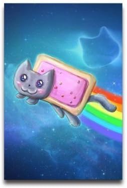 Decorative Posters 20 x 30 Inch Nyan cat Design Custom Photo Poster Prints Size 50*75 Cm Wall Sticker