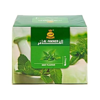 1 Kg. Al Fakher Shisha Molasses - Non Tobacco Mint Flavour Hookah Water Pipe Sold by SuperStore77 with Trademark Charcoal