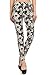 R548-OS Floral Accents Print Fashion Leggings, One Size