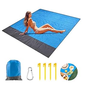 Shuny Picknickdeken, stranddeken, picknickdeken, stranddeken, 200 cm x 140 cm, ultralicht, compact, slijtvast nylon…