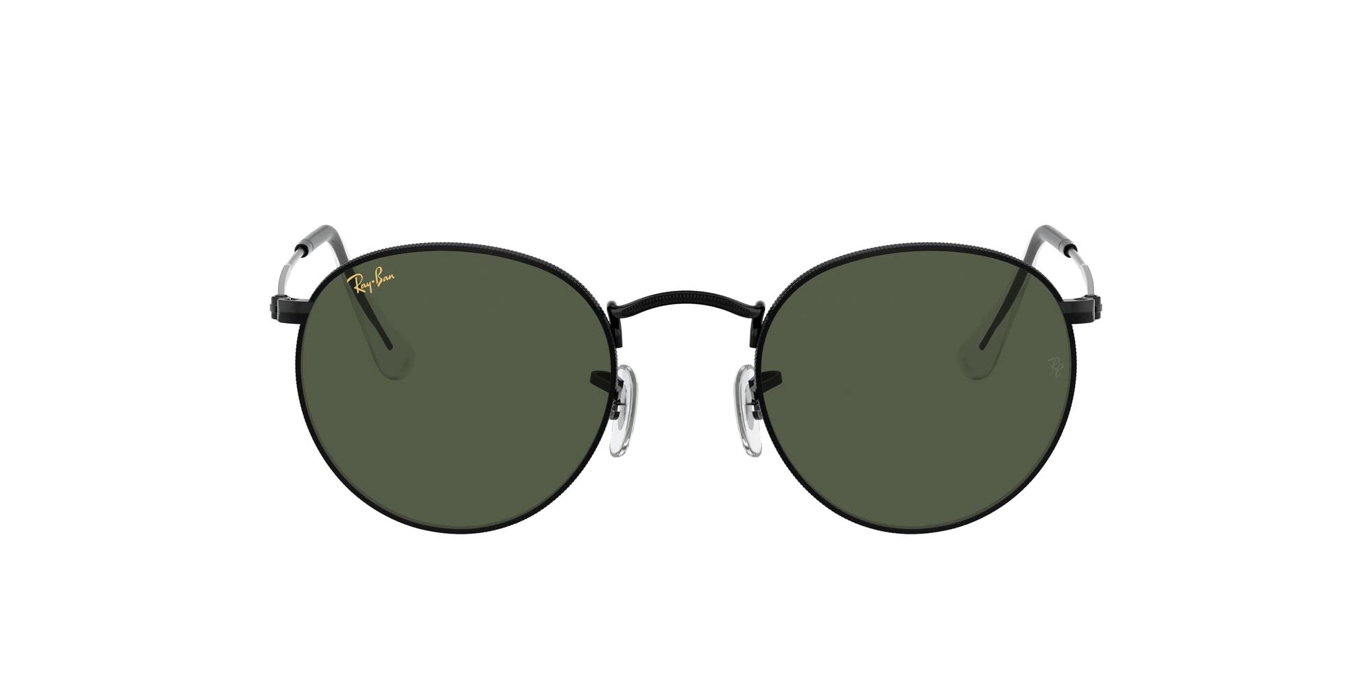 Photo 1 of Ray-Ban Unisex RB3447 Round Metal Round Sunglasses, Black/G-15 Green, 47 mm