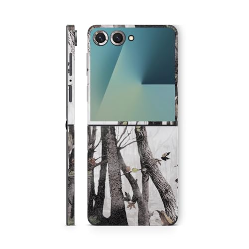 Glossy Glitter Phone Skin Compatible with Samsung Galaxy Z Flip 7 - Artic Camo…