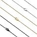 FIBO STEEL 1.5MM Stainless Steel Womens Necklace Cable Chain Necklace Set,14-36 inches