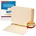 Smead Self-Adhesive Folder Divider, Side Flap Style, Letter Size, Manila, 100 per Box (68021)