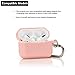 ZAHIUS Airpods Pro Silicone Case Skin Protective Cover Compatible for Apple Airpods Pro[Include Keychain&Headphone Accessories Box][Visible Front LED][Best Gift for Girls or Boys] (Pink)thumb 1
