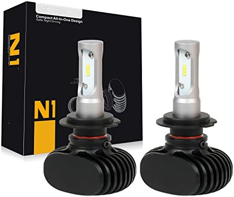 GZXY LED Headlight Kit 8000 Lumens Super Brightness H7 6000K Xenon White 1 Yr Warranty