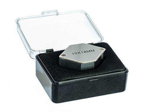 SE MJ381810H 10 x 18mm Hexagonal Jewelers Loupe, Chrome Plated
