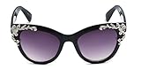 Eason Eyewear Women's Decorated Cat Eye Sunglasses