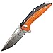 Eafengrow Pocket Knives D2 Blade and G10 Handle,Outdoor Survival and Everyday Carry Knife with Clip (EF42-orange)