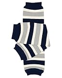 juDanzy team navy blue & gray baby leg warmers for girl or boy toddler & child