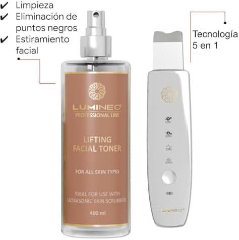 Dispositivo de Esfoliação Ultrassónica com 4 Funções: Ultrassons, Iões, EMS, LED, Remoção de Pontos Negros, Acne, Limpeza de Poros, Esfoliação (Levantamento do Kit de Iniciação)