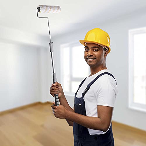 PinStone House Paint Roller Kit, 9 inch Extendable Roller Frame with 5