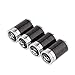 CzlpV 4pcs Carbon Fiber Auto Car Wheel Tire Air Valve Caps Stem Cover fit for Toyota (Black)