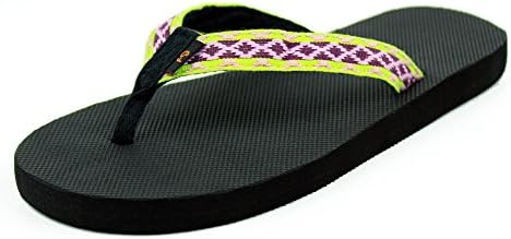 Feelgoodz Women's Softstrapz Natural Rubber Flip Flop Sandal - Comfortable and Durable Natural Rubber Sole (10-11, Maverick)