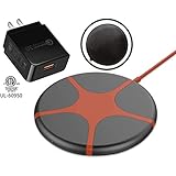 meiyasy Wireless Charger 10W Fast Wireless Charger for Samsung S9 / S9 + Note 8/5 S8 / S8 + S7 / S6 Edge +, 7.5W Fast Wireless Charger for iPhone X / 8/8 + / iPhone Xs/iPhone XR (with QC 3.0 Adapter)