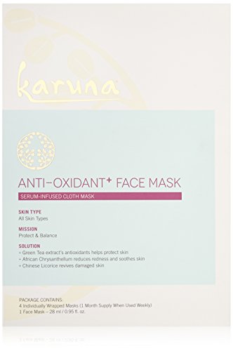 Karuna Anti-Oxidant + Face Mask, Pack of 4, 3.80 fl. oz.