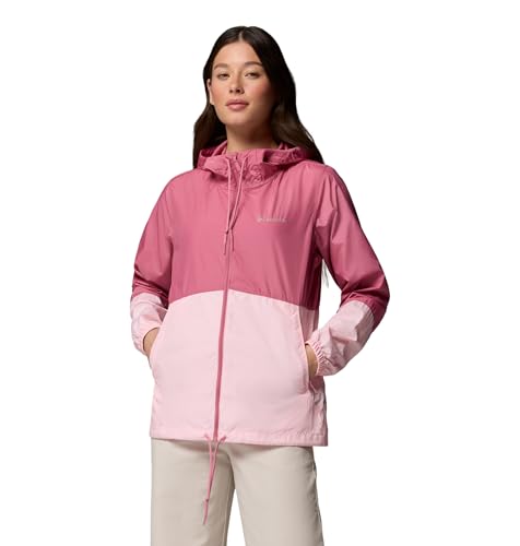 Columbia Women's Flash Forward II Windbreaker, Rosette/Satin Pink, Large
