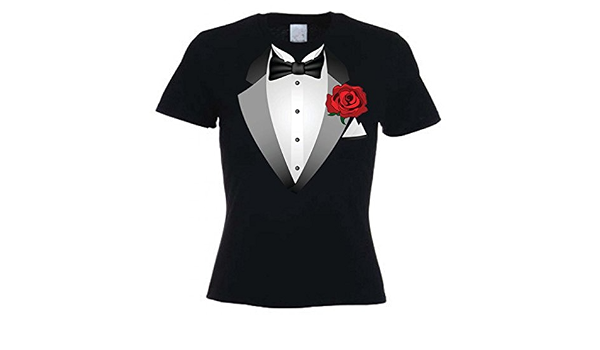 womens tuxedo t shirt sequins