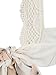 PERSUN Women's Plunge High Neck Lace Backless Bikini Crop Top,White1,Large
