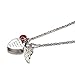 AMIST Birthstone God Has You in His Arms Urn Necklaces for Ashes Pet Cremation Jewelry for Ashes Cremation Urn Necklaces for Ashes for Women Keepsake Necklace for Ashes Garnet