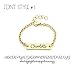 Personalized Dainty Baby Name Gold Bar Bracelet - Hypoallergenic - Custom Engraved Babies Name - Newborn to Children Sizes