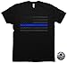 Thin Blue Line Flag T-shirt & Support the Police Sticker Men's