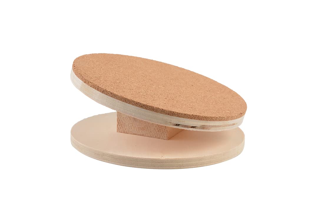 duvoplus, Ergo Training Disc Cork M - 25 x 25 x 7 cm, Wood, Rodents, Colour Wood