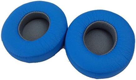 Memory Foam Ear Cover Protein Leather Ear Cushion Replacement Parts Earpads for Solo 2 Wired / Wireless On Ear Headphones Solo2 Solo3 (FLASH BLUE)