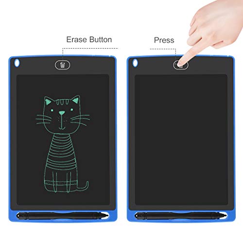 LCD Writing Tablet, 8.5" Electronic Drawing Tablet for Kids, Portable Reusable Erasable Ewriter Handwriting Drawing Board Doodle Pad Gift for Kids and Adults at Home, School and Office (Blue)