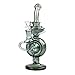 11 Inch Pipe Dual Water Percolator Decorate Glass Bottles at Home Hand-Made Glass Crafts - Easy to Grip and with Ice Shelf （Gray）