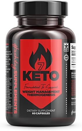 7 Keto Weight Loss Pills - Weight Loss Supplement Metabolism Booster, Natural Fat Loss Keto Supplement, Keto Weight Loss for a Proper Diet and Exercise, 30 Day Supply, 60 Capsules, Hashtag Supplements
