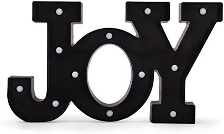 DecentHome Joy LED Letters Light JOY Marquee Sign Decor Battery Operated
