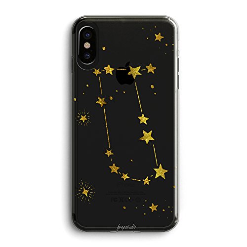 iPhone X Case Galaxy Zodiac,Gemini Cute iPhone X Funny Starry Galaxy Moon Star Milkyway Gemini Zodiac iphone X Case-Cute Unique Zodiac Design iPhone X Clear Rubber Case for Girls Teens