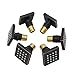 HOMEDEC 2inch Brass Square Massage Shower Body Sprayer Jets, Oil Rubbed Bronze, 6 pack