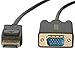 DisplayPort to VGA Cable 6ft,UVOOI Display Port DP to VGA Cable Male to Male Adapter - Gold Plated