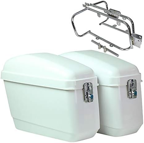 Motorcycle trunk DOOST New 40L hard saddle bag saddle bag with mounting kit, Fit Honda Shadow Kawasaki Vulcan VN, multiple colors