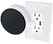 The USB Outlet Cover Plate Mount for Amazon Echo Dot 2nd Generation Alexa by Dot Genie: The Simplest Built-in Holder Mount. Great for Home and Business (White, 1-Pack)