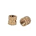 Uxcell a16041800ux0737 M4 x 5mm Brass Injection Molding Knurled Threaded Insert Embedment Nuts 100PCS