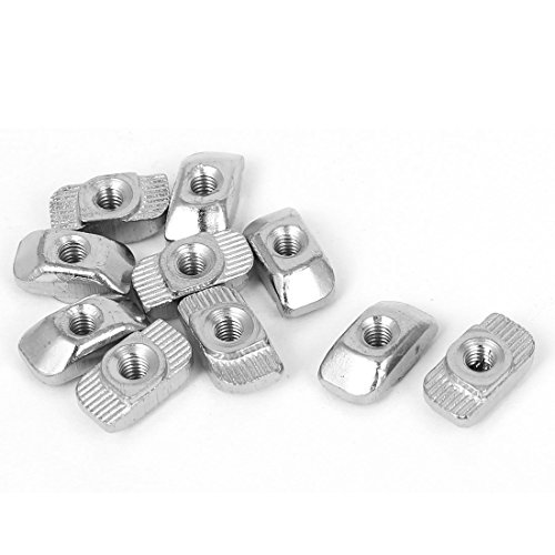 Click Here to See More Images uxcell M4 Hammer Head T Slot Nuts Drop in T-Nuts 10pcs for 30 Series Aluminum Profiles