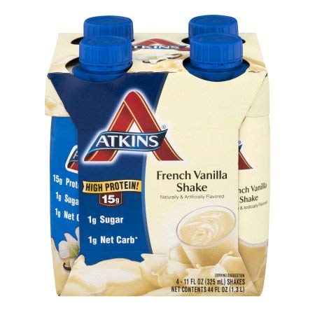 Atkins Ready To Drink Shake, French Vanilla, 11 Ounce (Pack of 4)