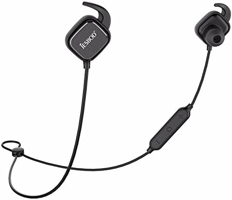 JESBOD J05 Bluetooth 4.1 Headphones Ultra Light Hands-free Earphones Wireless Earpiece with Mic Stereo Sound Secure Design for Business Driving for iPhone Android Device, etc. (Black)