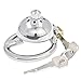 FeiGu Male Stainless Steel Chastity Cage Penis Lock Device with Catheter Fetish Erotic Sex Toys for Men 141 (1.77