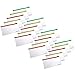 BCP 20pcs Clear Color PVC Plastic Soft Zipper Invoice Bill Bag, Pen Pouch Bag, 7-1/2 x 4inches- Zipper Random Color